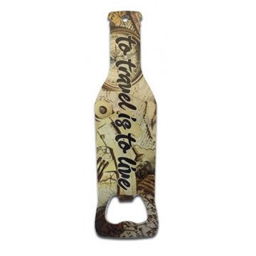 Subli Opener Metaal 3,9 x 14 cm. - model van fles