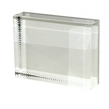 Subli Glasblok 6 x 8 x 2 cm. - crystal recht hoeken