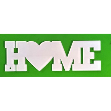 Subli Acrylglas Letters HOME 10 x 28 cm. - dikte 3 mm.