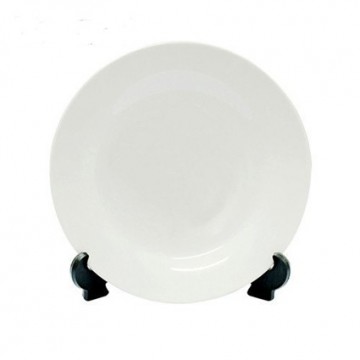 Subli Sierbord diameter 18 cm. - volledig wit