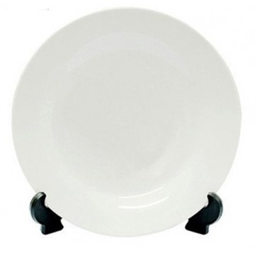 Subli Sierbord diameter 25 cm. - volledig wit