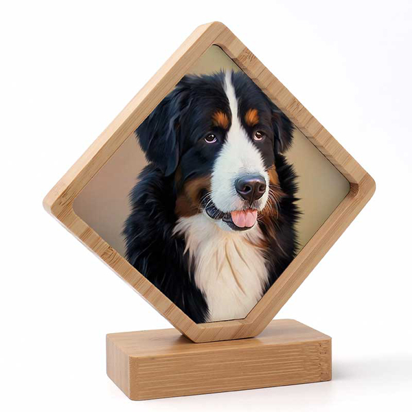 Subli Photoframe Diamant - Bamboe naturel 13 cm.