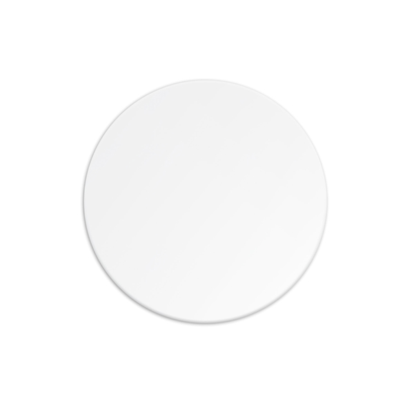 AluSub Cirkel 25 mm. - dikte 0,5 mm. glanzend wit