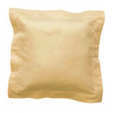 Subli Kussenhoes 40 x 40 cm. - wit / beige rand