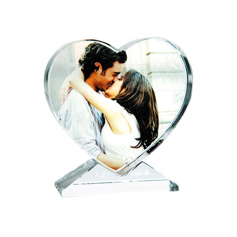 Subli Crystal block 9,5 x 10 cm. - hart op voet dikte 1,8 cm.