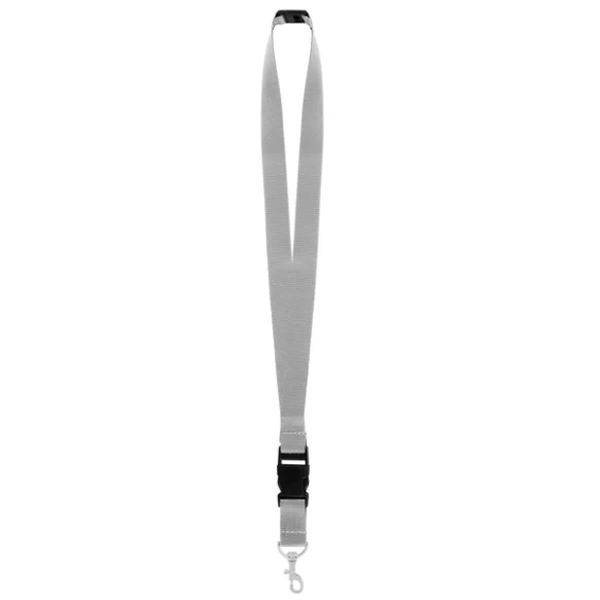 Subli Keycord grijs - breedte 25 mm. met veiligheidssluiting