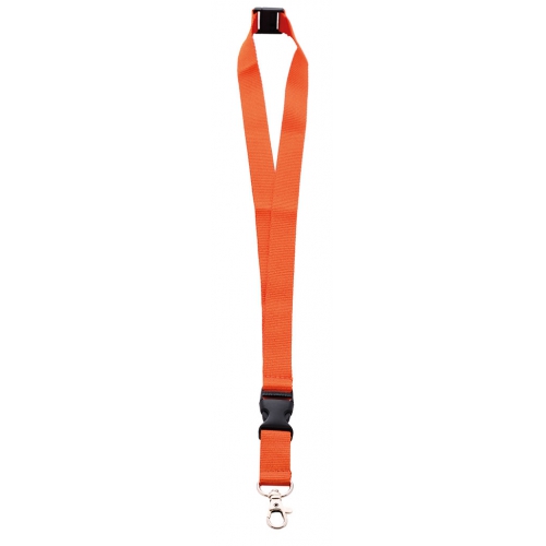 Subli Keycord oranje - breedte 25 mm. met veiligheidssluiting