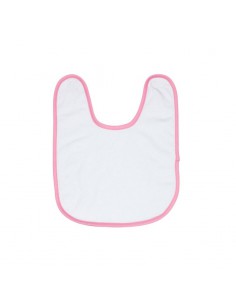 Subli Slabbertje Badstof - wit roze