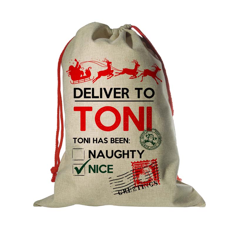 Subli Jute-look Cadeauzak - formaat 50 x 66 cm.