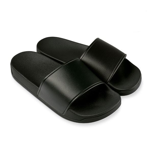 Badslippers zwart-zwart