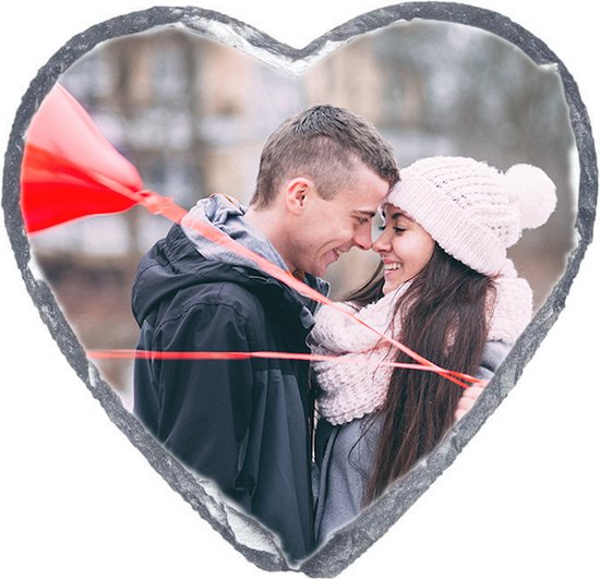 Subli Leisteen wit glans 14 x 14 cm. - hart model