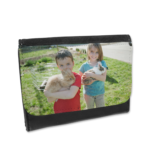 SUBLI Portemonnee Zwart Lederlook - formaat 10 x 13,5 cm.