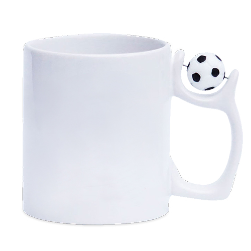 Subli Motto Mug Voetbal - beker 330 ml.