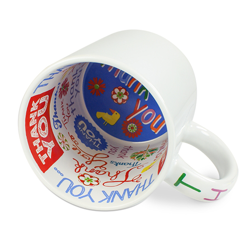 Subli Motto Mug Thank You - beker 330 ml.
