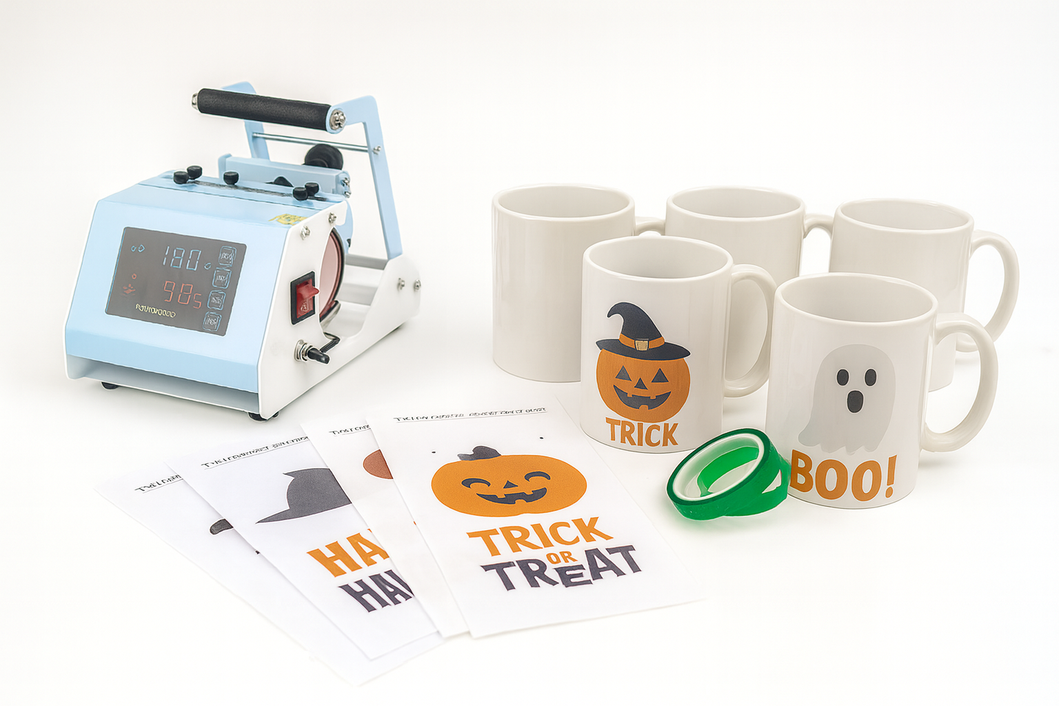 Mokkenpers Starterkit - Halloween – Mokken bedrukken zonder sublimatieprinter