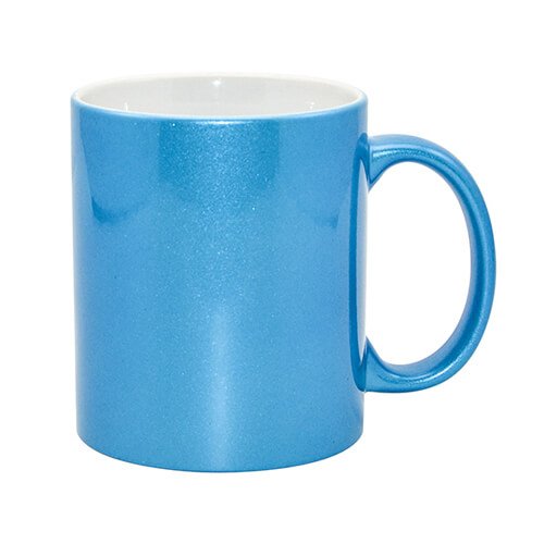 Subli Metallic Mug Blue - beker inhoud 330 ml.