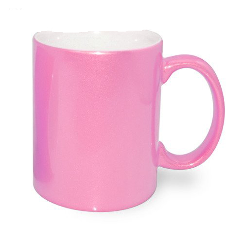 Subli Metallic Mug Pink - beker inhoud 330 ml.