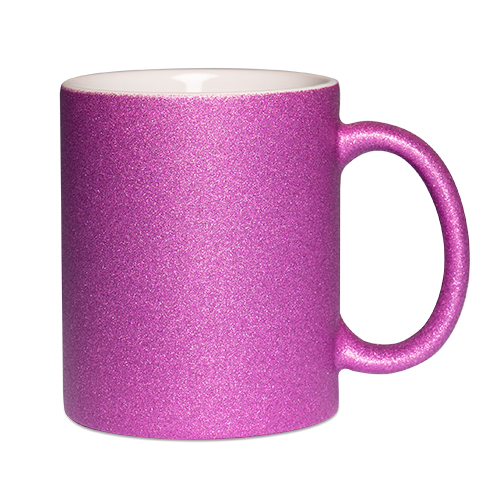 Subli Glitter Mug Purple - beker inhoud 330 ml.