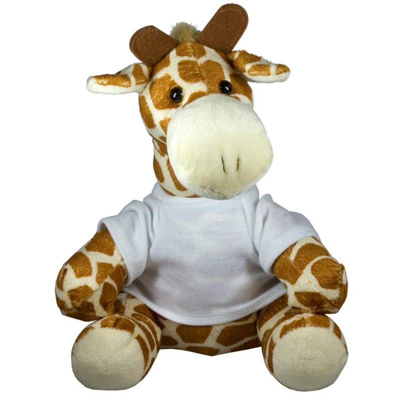 Pluche Sleutelhanger - Giraffe met shirt