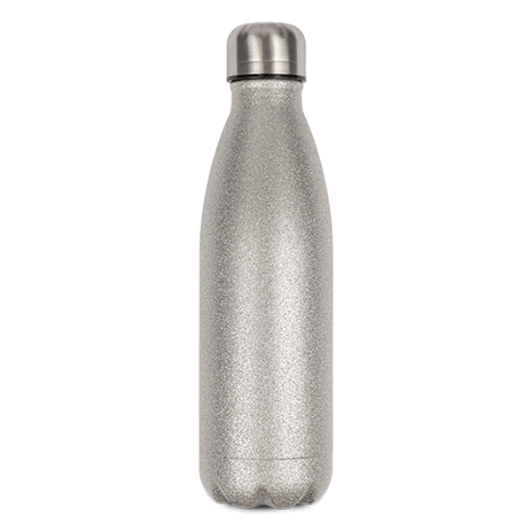 RVS Thermosfles glitter silver - inhoud 500 ml.