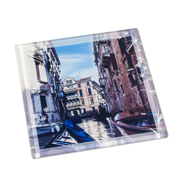 Subli Onderzetter 10 x 10 cm. - vierkant van glas