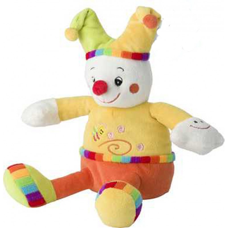 Pluche Knuffel Clown 22 cm. - inclusief sublimatie t-shirt