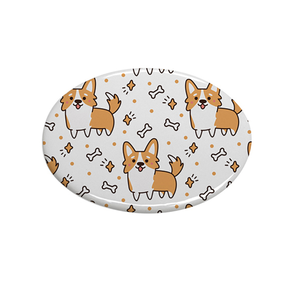 Subli Tegel 7,5 x 10 cm. ovaal - glossy white